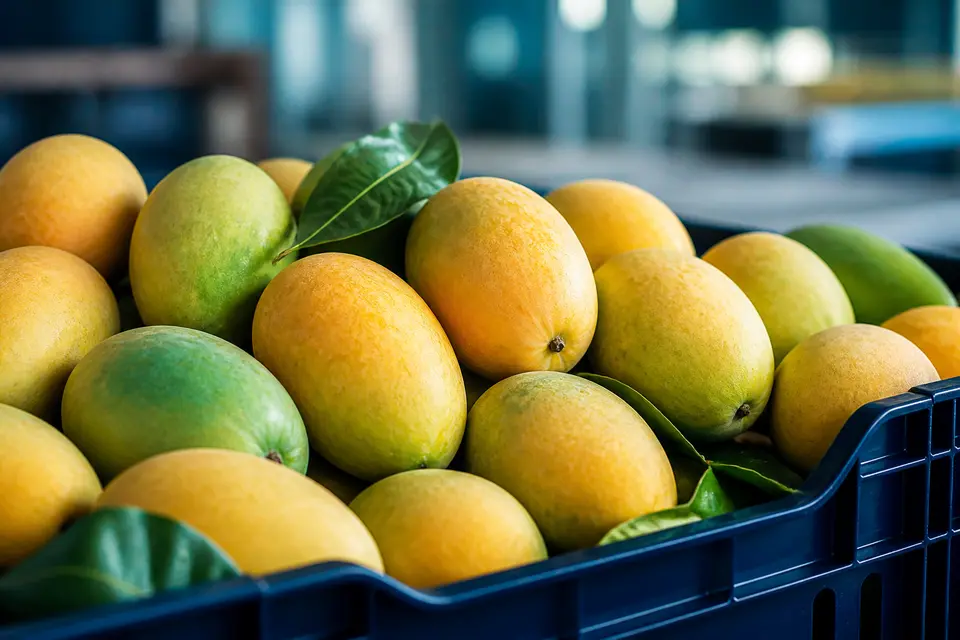 Mangoes prepared for export
